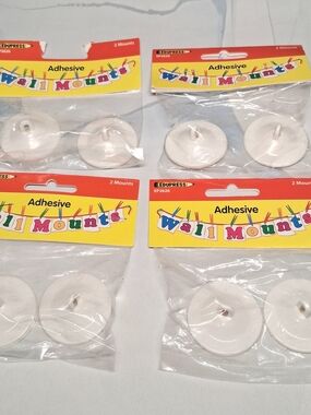 Edupress EP2626 Crafting Adhesive Eye Hook Style Plastic Wall Mounts ( 4 packs)
